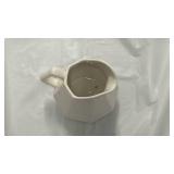 White Ceramic Octagonal Pitcher - Retail: $25