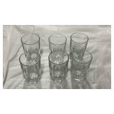 Crystal Cut Glass Tumbler Set of 6 - Retail: $24
