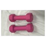 2lb Pink Neoprene Dumbbells Set - Retail: $8