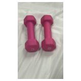 2lb Pink Neoprene Dumbbells Set - Retail: $8