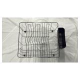 Metal Wire Dish Drying Rack with Utensil Holder - Retail: $25