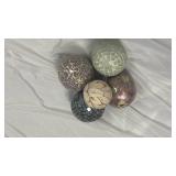 Decorative Mosaic Glass Orb Collection - Retail: $45