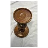 Wooden Turned Pillar Candlestick - Retail: $18