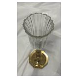 Crystal Glass Votive with Brass Base - Retail: $18