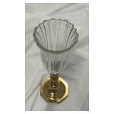 Crystal Glass Votive with Brass Base - Retail: $18