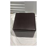 Brown Leather Storage Ottoman - Retail: $45