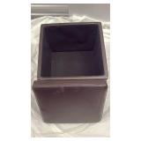 Brown Leather Storage Ottoman - Retail: $45