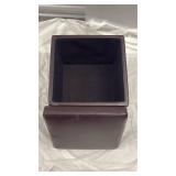 Brown Leather Storage Ottoman - Retail: $45