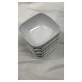 White Square Ceramic Bowls Set of 6 - Retail: $25