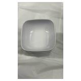 White Square Ceramic Bowls Set of 6 - Retail: $25