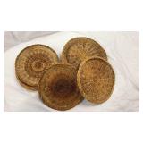 Woven Rattan Paper Plate Holders - Set of 6 - Retail: $24