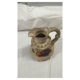 Hand-Painted Fruit Design Ceramic Pitcher - Retail: $45