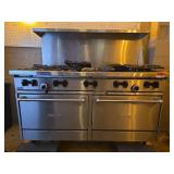 59in - SunFire Commercial Gas Range with Double Oven