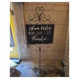 Decorative Metal Standing Chalkboard Sign
