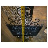Decorative Metal Standing Chalkboard Sign
