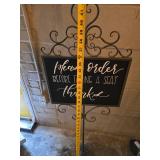 Decorative Metal Standing Chalkboard Sign