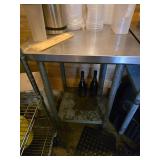 24in -  Stainless Steel Table W/ Understorage