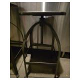 Industrial Adjustable Height Bar Stools - Set of 2