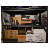 Contents Of Shelf Including Food Trays, Metal Buckets and More!