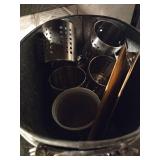 Contents Of Shelf Including Food Trays, Metal Buckets and More!