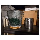 Contents Of Shelf Including Food Trays, Metal Buckets and More!