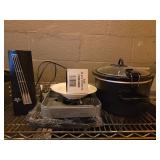 Contents of Shelf Including Crockpot, Chef Master Portable Butane Stove and More!