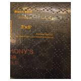 Metal Storage Shelf and Black SND 3ft X 5ft Rugs - Set of 5