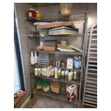 Metal Storage Rack with Food Containers and More!