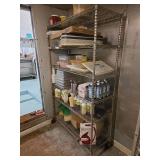 Metal Storage Rack with Food Containers and More!