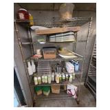 Metal Storage Rack with Food Containers and More!