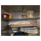 Metal Storage Rack with Food Containers and More!