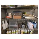 Metal Storage Rack with Food Containers and More!