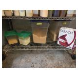 Metal Storage Rack with Food Containers and More!