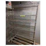 Metal Storage Shelf On Casters