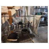 Restaurant Kitchen Supplies Including Metal Storage Shelf and More!
