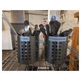 Restaurant Kitchen Supplies Including Metal Storage Shelf and More!