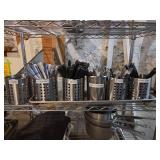 Restaurant Kitchen Supplies Including Metal Storage Shelf and More!