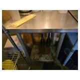 36in Stainless Steel Table on Casters
