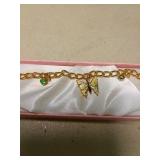 Cloisonne Butterfly Charm Bracelet