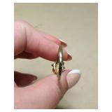 Gold Sapphire and Diamond Cluster Ring