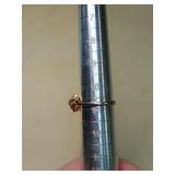 Gold Sapphire and Diamond Cluster Ring