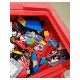 LEGO Mixed Lot with Red Storage Container