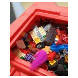 LEGO Mixed Lot with Red Storage Container