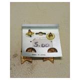 Gold Tone Geometric Cascade Drop Earrings