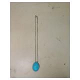 Turquoise Oval Pendant Necklace