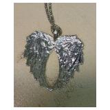 American Flag Angel Wings Necklace