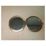 Vintage Gold Tone Double Mirror Compact