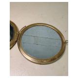 Vintage Gold Tone Double Mirror Compact