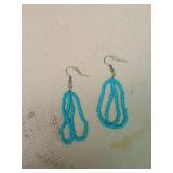 Turquoise Beaded Necklace and Earring Set