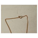 Gold Tone Star Pendant Necklace with Red Stone